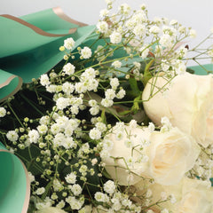 Elegance Bouquet - White Roses - TCS SentimentsExpress