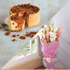 Share Happiness - Lotus Cheesecake with Pink Pastel Bouquet