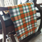Mustard Plaid Check Woven Throw