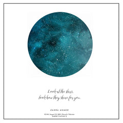 He's My Best Friend - Mirror Card With Arctic Winter Star Map