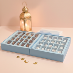 Sky blue Date & Chocolate Box - TCS SentimentsExpress