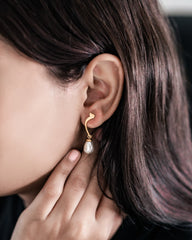 Calligraphed Initial Earrings