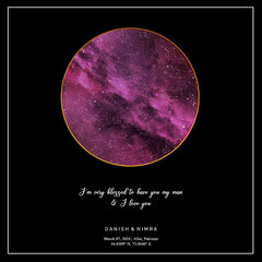 Rose Star Map With Hues of Pink Roses