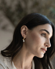 Calligraphed Initial Earrings