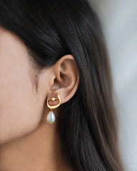 Calligraphed Initial Earrings