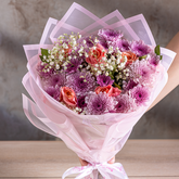 Blossoming Dreams Bouquet: Gypso & Chrysanthemum - TCS SentimentsExpress