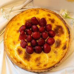 Baked Custard Strawberry Tart