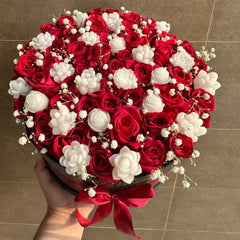 Eternal Love Candle & Rose Bouquet