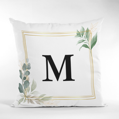 Chocolate Fudge With Personalized Letter Cushion - For Happiness - TCS SentimentsExpress