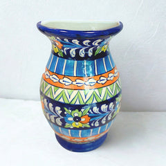 Majestic Blue Pottery Half Vase - Multani Pottery