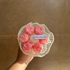 Peony Blosson Candle Bouquet
