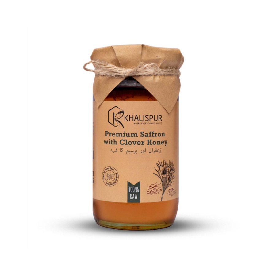 Raw Clover Honey with Premium Saffron 400g