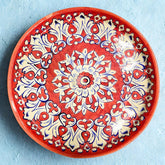 Red Serving Plate - Multani Pottery