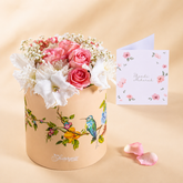 Touch of Class - Pink Roses and White Chrysanthemums - TCS SentimentsExpress