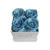Square Box of 4 Long-Lasting Natural Roses - Can Last Up To 5 Years! by Shizeyls