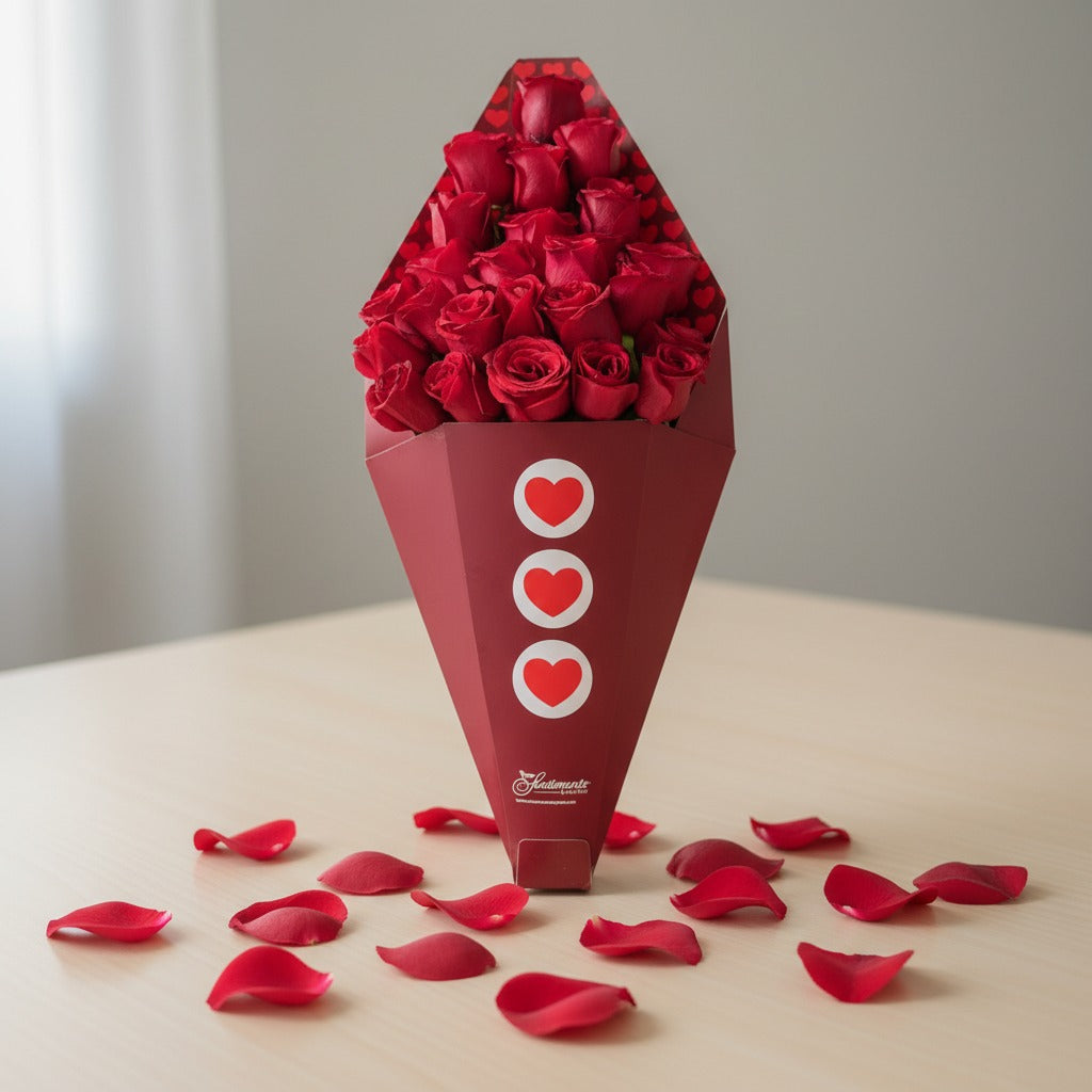 Roses in a Cone - TCS SentimentsExpress