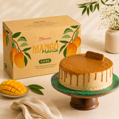 Luxe Mango Box with Lotus Cake