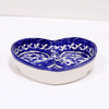 Blue Heart Shape Serving Platter - Multani Pottery