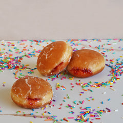Mini Strawberry Donuts by Coffee Planet