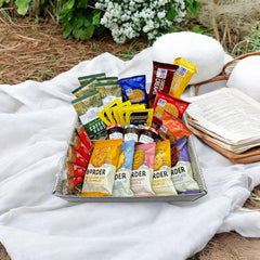Afternoon Tea Hamper - This Tea and Coffee Hamper Gift Features 43X Items Total, Including Teabags, Coffee Bags, Mini Jams & Honey, Biscuits & More - Gift for Women & Men.