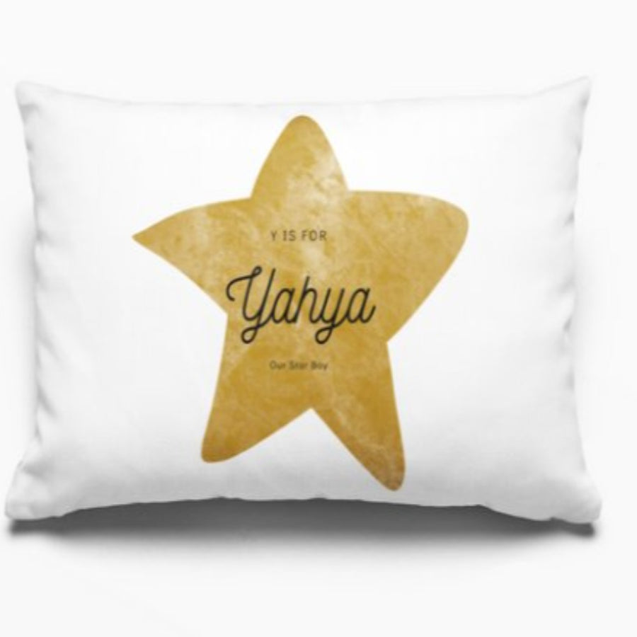 Personalized Star Rectangular Name Pillow by PTH Homes