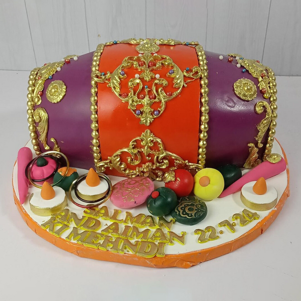 Radiant Mehndi Cake - 12 Lbs