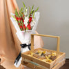 For Healthy Munching - Dry Fruit Basket & Simply Bright Bouquet