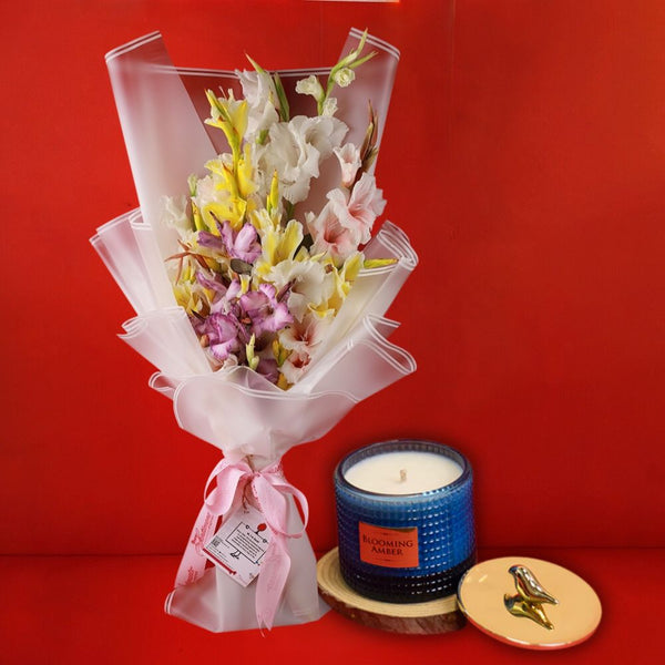 J. Candle & Aurore Gladiolus Bouquet