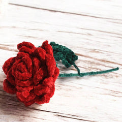 Velvet Bloom – Handcrafted Crochet Rose