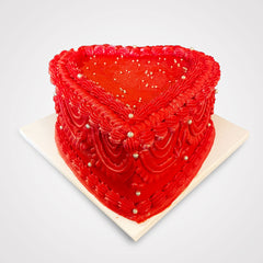 Red Heart Cake - 6 Inches