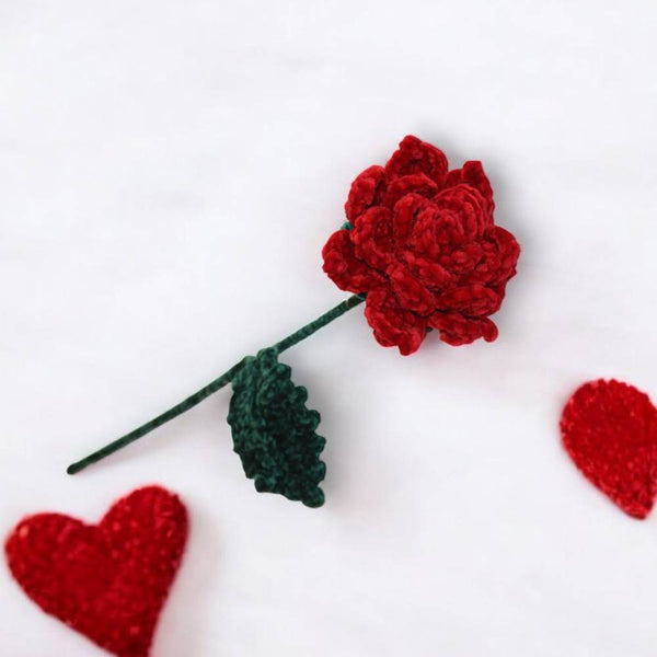 Velvet Bloom – Handcrafted Crochet Rose