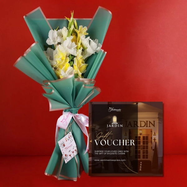 Jardin - E-Voucher With VIBRANT BOUQUET - YELLOW GLADIOLUS