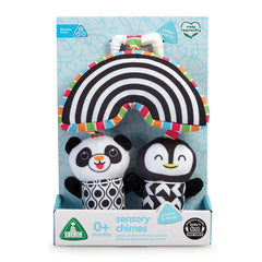 Early Learning Centre Black & White Baby Wind Chimes Sensory Pram Toy