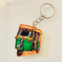 Green Rickshaw Fridge Magnet