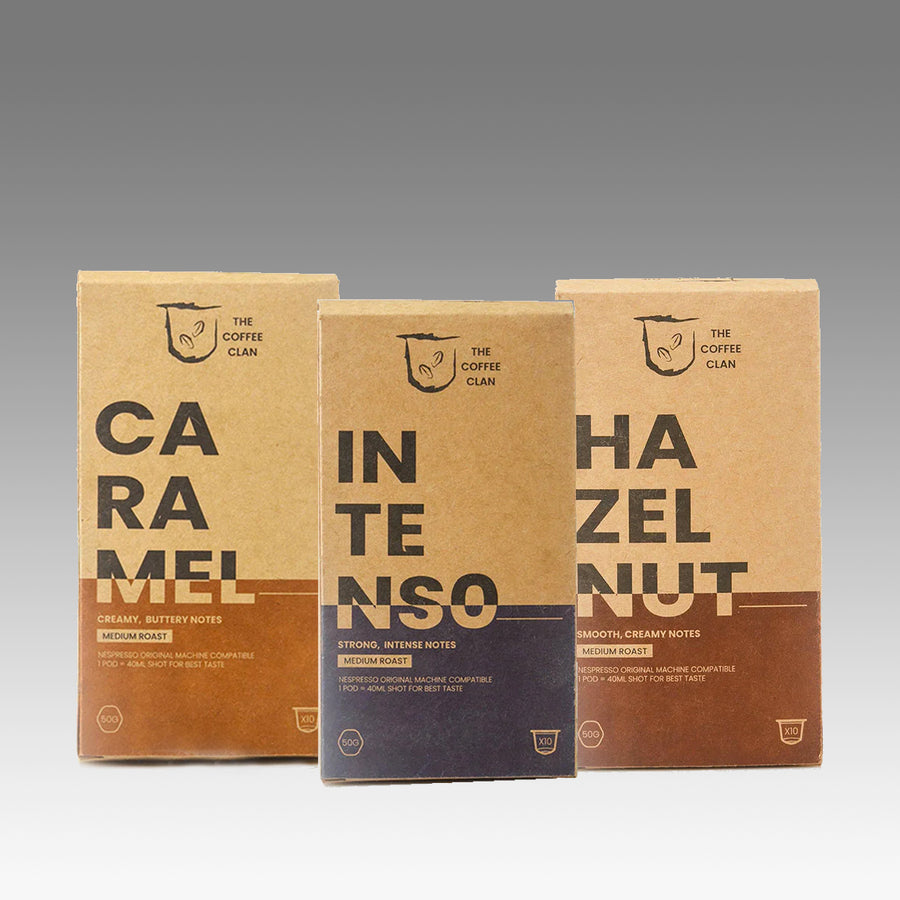 For Cozy Moments: Caramel, Hazelnut & Intenso Coffee Pods