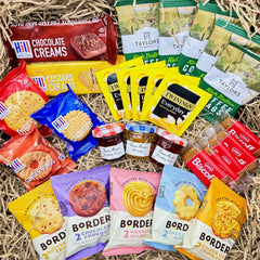 Afternoon Tea Hamper - This Tea and Coffee Hamper Gift Features 43X Items Total, Including Teabags, Coffee Bags, Mini Jams & Honey, Biscuits & More - Gift for Women & Men.