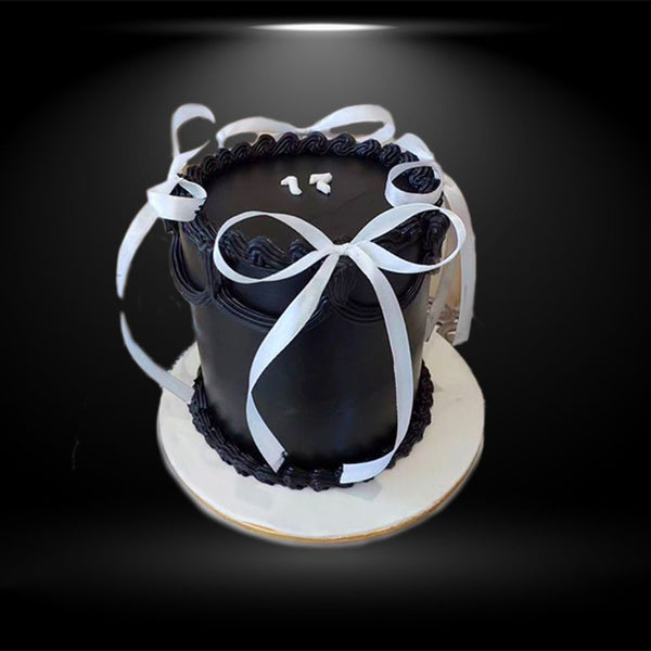 Black Vintage Ribbon Cake 2.5 Lbs