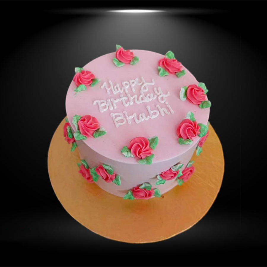 Floral Buttercream Birthday Cake 2 Lbs