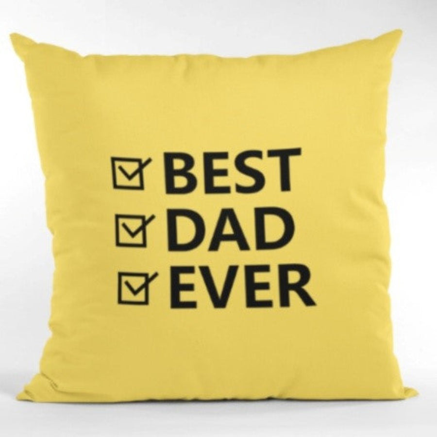 Personalized Best Dad Ever Checklist Cushion Cover by PTH Homes