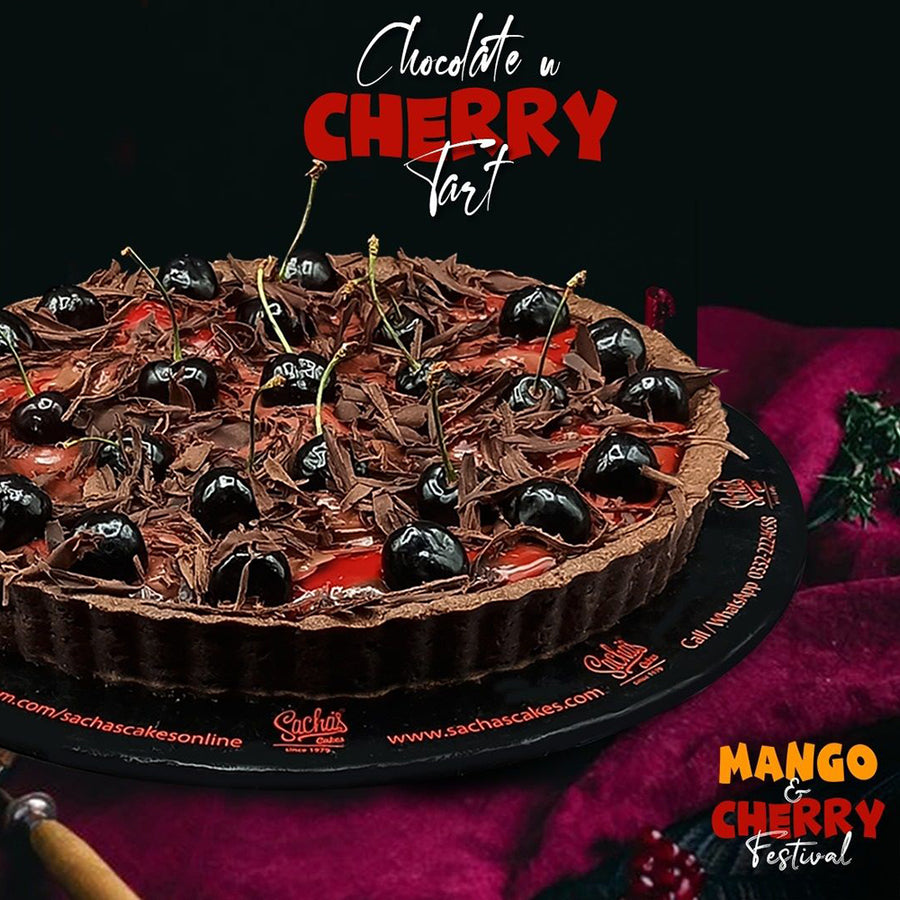 Chocolate Cherry Tart by Sacha's