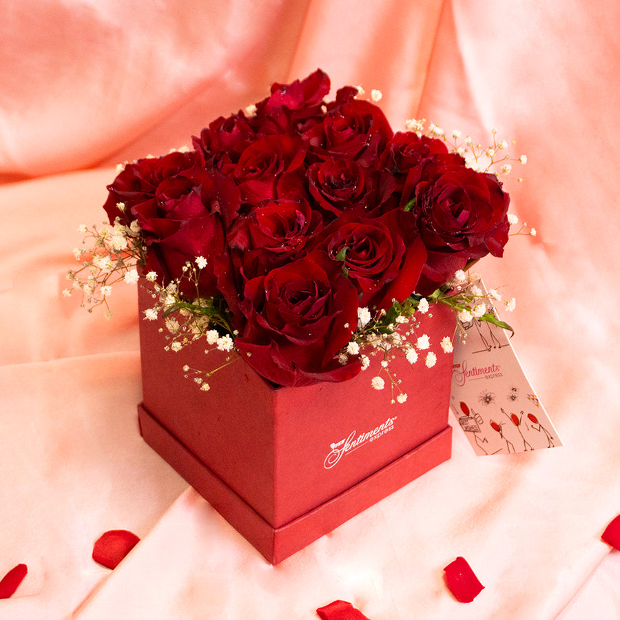 Radiance Basket - Imported Red Roses