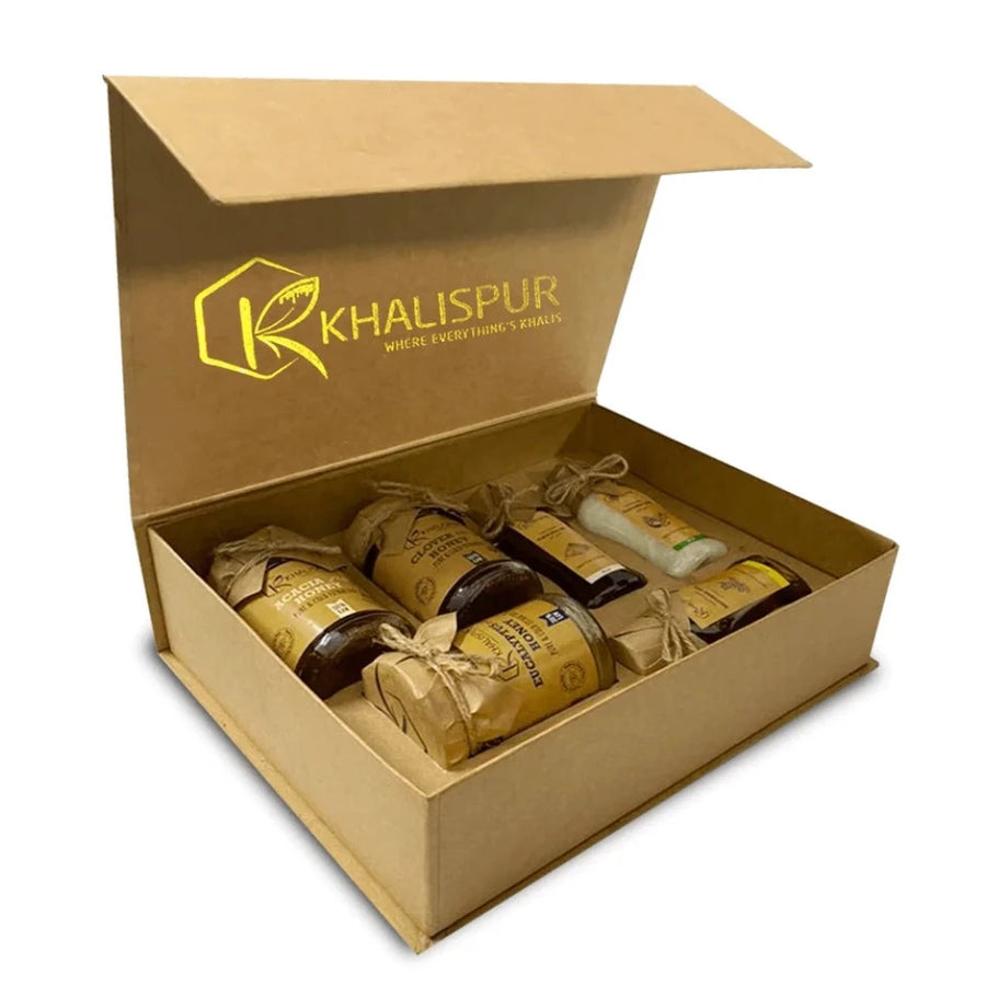 Gold Gift Box (Raw Honey & Cold-Pressed Oils)