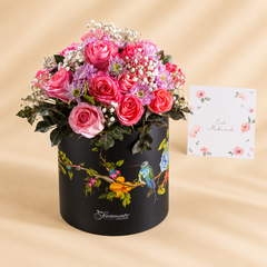In Harmony - Pink Roses and Chrysanthemums