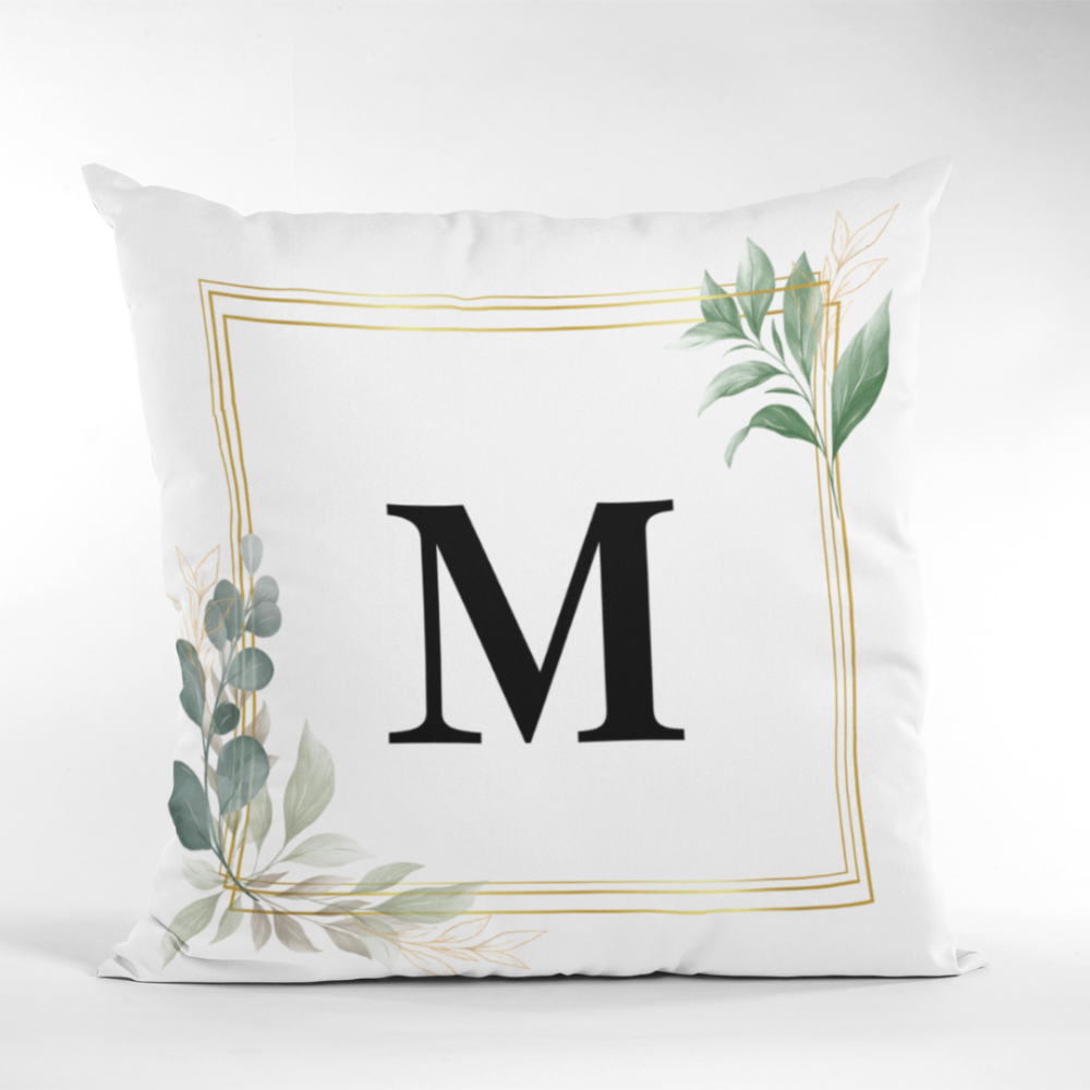 Personalized Initials Name Cushion Cover