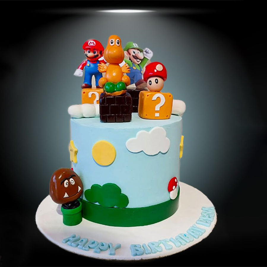 Mario Character Theme Cake 4 Lbs