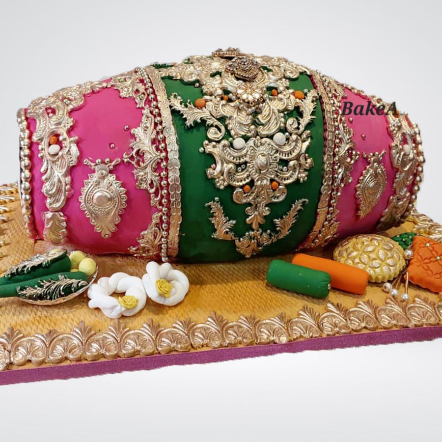 Mehndi Theme Cake 3lbs by Bake Away