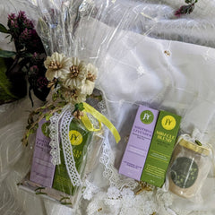 SPA BUNDLE - MIRACLE BLEND PAIN OIL, SOOTHING LAVENDER OIL, BODY SCRUB AND TRAY COVER AND AURORE - GLADIOLUS