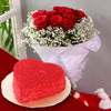 Heart Shaped Red Velvet Cake + Dream Bouquet