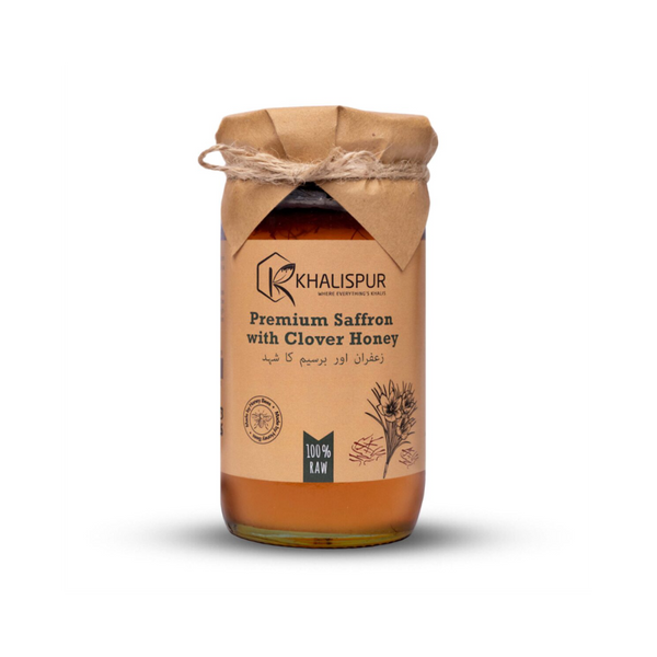 Raw Clover Honey with Premium Saffron 400g