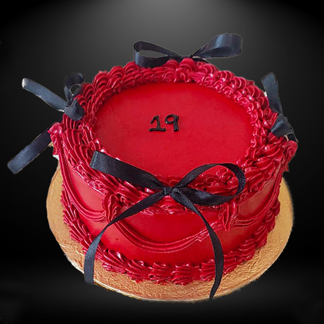 Red Ribbon Cake 3 Lbs – TCS SentimentsExpress